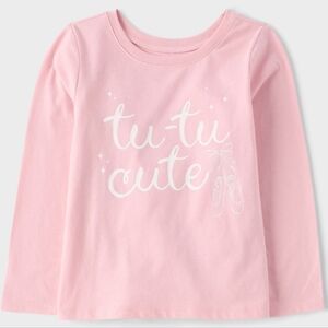 Ballet Pink 'Tu-Tu Cute' Long Sleeve Tee NWT